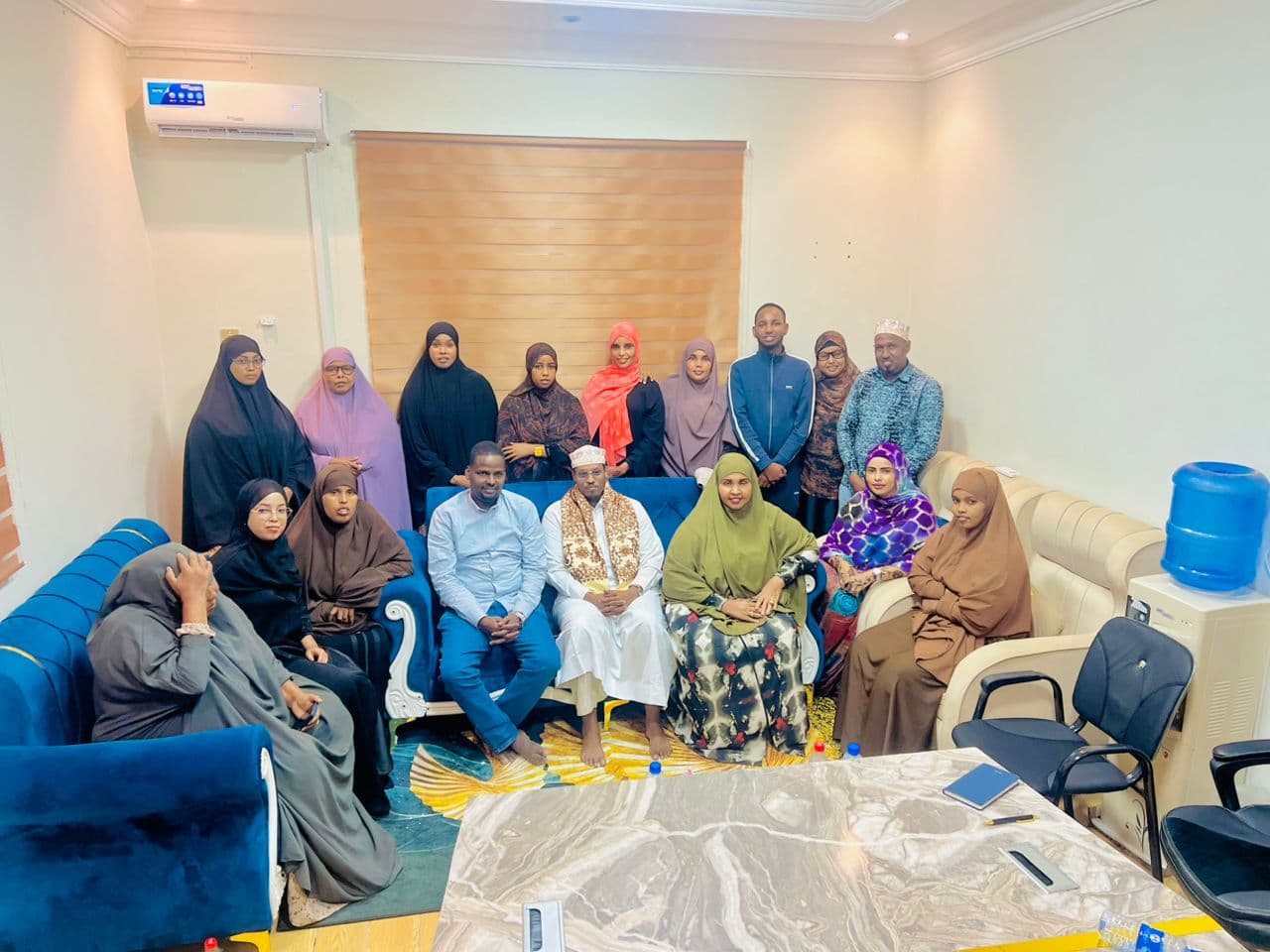 The WAF team and community members gathered in Mogadishu